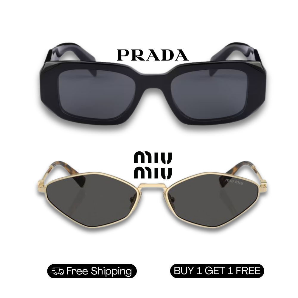 MAY BLACK DEAL – 2 Unisex Sunglasses – MIU MIU 56zs | Prada – BUY 1 GET 1 FREE